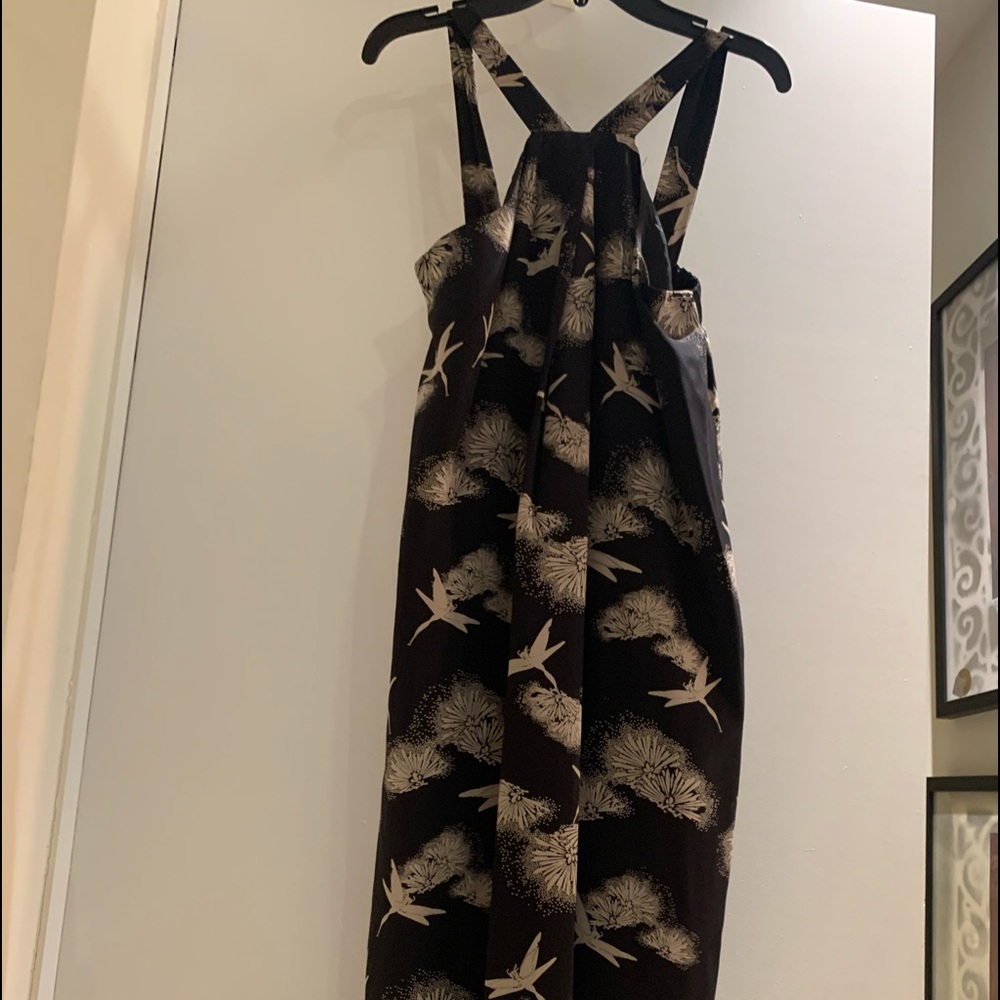 Silk bird print mini dress. Aussie designer.